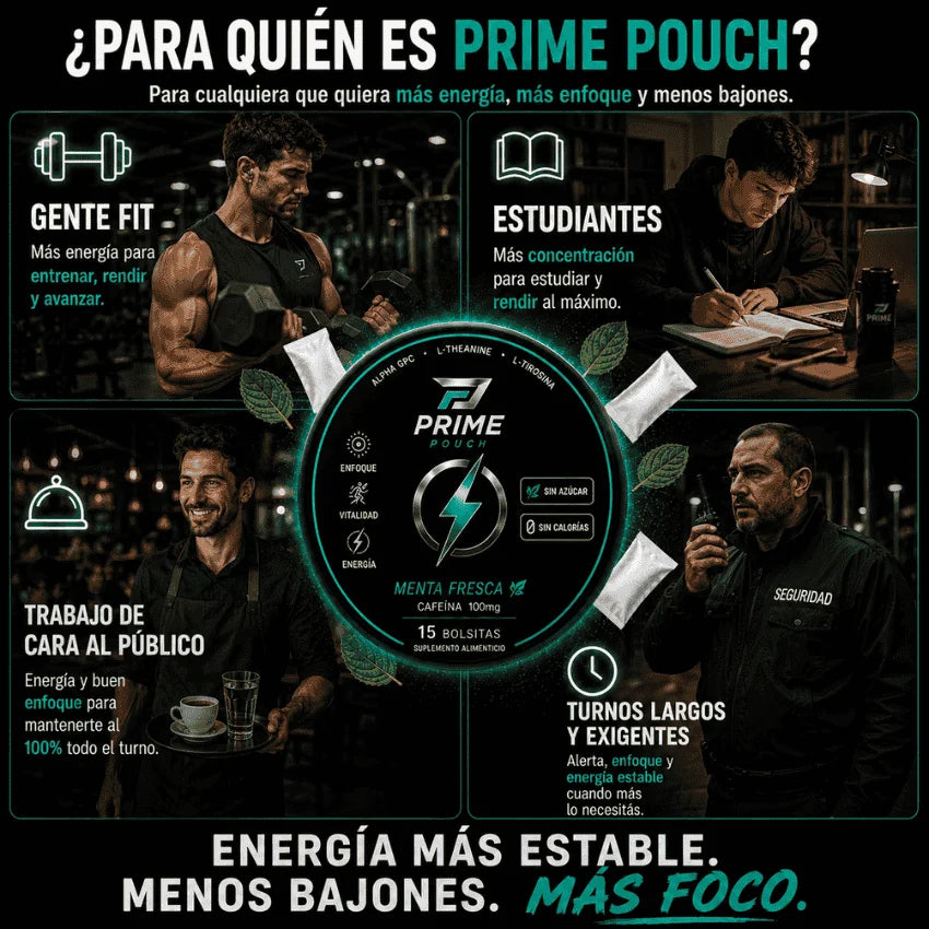 PrimePouch · Focus y Energía en formato pouch