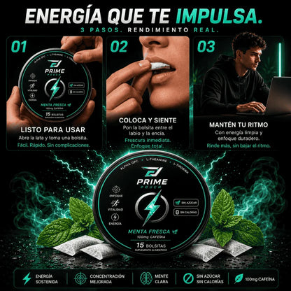 PrimePouch · Focus y Energía en formato pouch